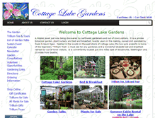 Tablet Screenshot of cottagelakegardens.com